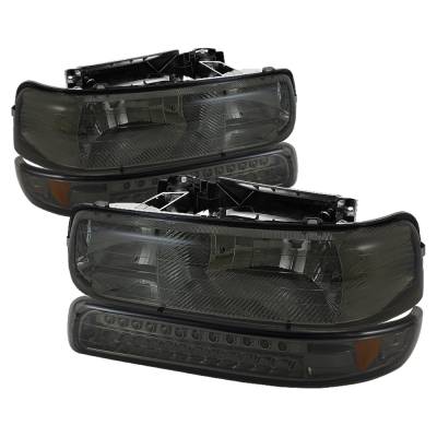 xTune Auto - xTune Auto 5069481 Crystal Front Headlight Kit Chrome/Smoked