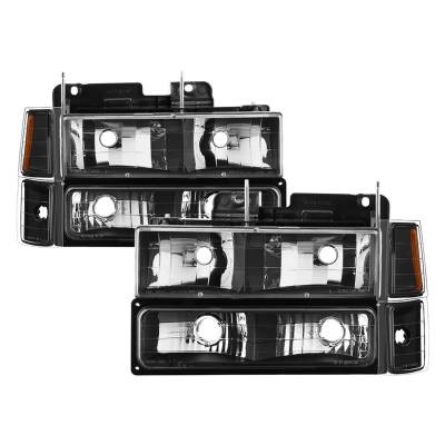 Spyder Auto - xTune Auto 5072221 Crystal Front Headlight Kit Black/Clear