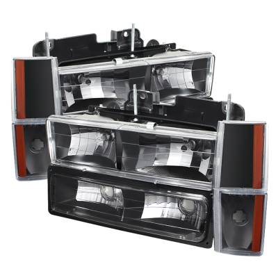 Spyder Auto - xTune Auto 5073518 Crystal Front Headlight Kit Black/Clear