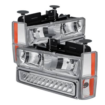 Spyder Auto - xTune Auto 5073549 Crystal Front Headlight Kit Chrome/Clear
