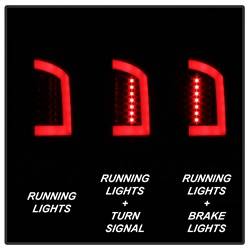 Spyder Auto - Spyder Auto 5084125 Black LED Light Bar Taillights for RAM 1500/2500/3500 Trucks