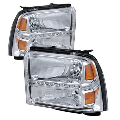 xTune Auto - xTune Auto 9026973 Chrome/Clear Crystal Headlights