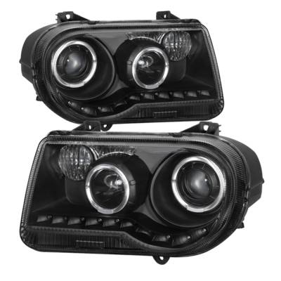 xTune Auto - xTune Auto 9027734 Projector Style Headlight Black/Clear for 05-10 Chrysler 300C