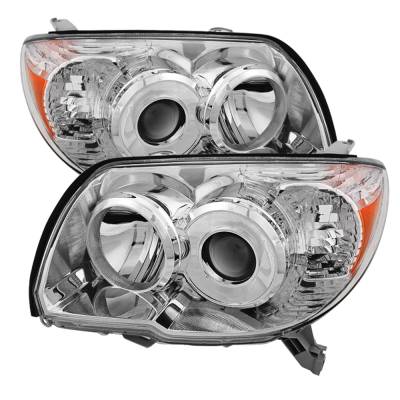 xTune Auto - xTune Auto 9023743 Chrome Crystal Headlights for 06-09 Toyota 4Runner
