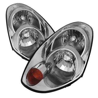 xTune Auto - xTune Auto 9023910 Chrome/Clear Crystal Headlights