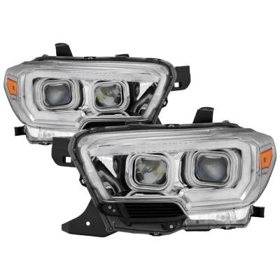Spyder Auto - xTune 9039263 Auto Light Bar Headlights Chrome/Clear for Tacoma TRD