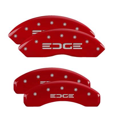 MGP Caliper Covers - MGP Caliper Covers 10119SEDGRD Front/Rear Red for 11-14 Ford Edge