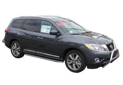 Steelcraft - Steelcraft 140960 Black Running Boards w/SS Trim for 13-20 Nissan Pathfinder