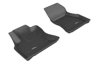 3D MAXpider - MAXpider L1FA00411509 Kagu Floor Mat Front Black for 14-20 Fiat 500L