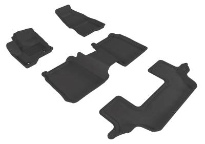 3D MAXpider - MAXpider L1FR02101509 Kagu Floor Mat Front/Rear Black Ford Flex