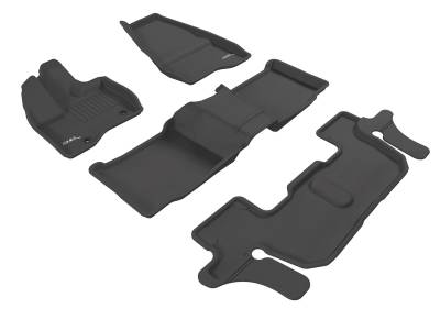3D MAXpider - MAXpider L1FR03601509 Kagu Floor Mat Front/Rear Black Ford Explorer