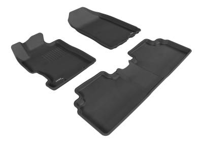 3D MAXpider - MAXpider L1HD01201509 Kagu Floor Mat Front/Rear Black Honda Civic Sedan