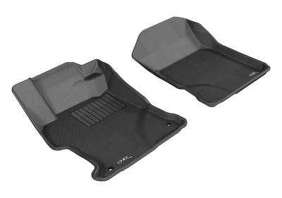 3D MAXpider - MAXpider L1HD04111509 Kagu Floor Mat Front Black Honda Civic Coupe/Sedan