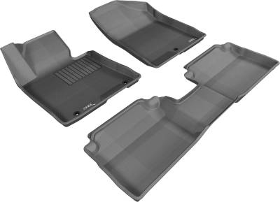 3D MAXpider - MAXpider L1HY01801509 Kagu Floor Mat Front/Rear Black for Elantra GT