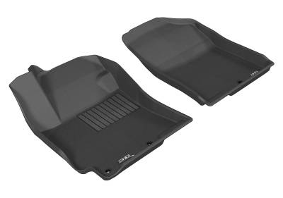 3D MAXpider - MAXpider L1HY02211509 Kagu Floor Mat Front Black for 12-17 Accent Sedan