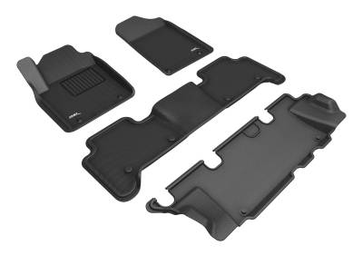 3D MAXpider - MAXpider L1IN01601509 Kagu Floor Mat F&R Black for QX56