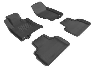 3D MAXpider - MAXpider L1IN00301509 Kagu Floor Mat Front/Rear Black for FX35 FX50 FX50S