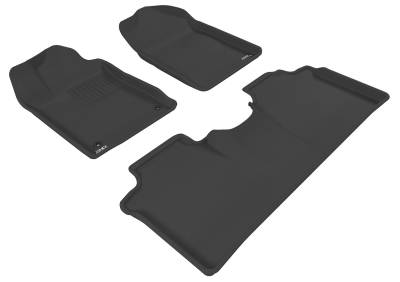 3D MAXpider - 3D MAXpider L1TY05501509 Kagu Floor Mat Front/Rear Black for 05-12 Avalon