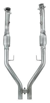 Pypes Performance Exhaust - Pypes HFM26 H-Pipe Exhaust Kit High Flow Catalytic Converter for 05-10 Mustang