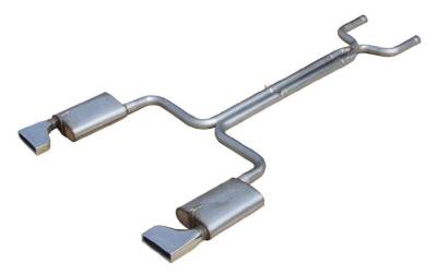 Pypes Performance Exhaust - Pypes SCC40R 2.5" Race Pro Dual Exhaust System w/X-Pipe for 86-91 Corvette C4