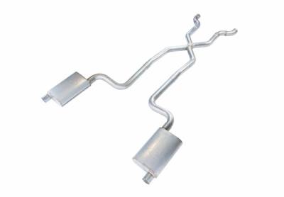 Pypes Performance Exhaust - Pypes SCC12 No Muffler Exhaust System 2.5 w/X for 68-73 Chevrolet Corvette