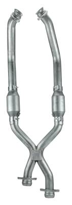 Pypes Performance Exhaust - Pypes XFM30 S.S. X-Pipe Exhaust Kit w/Cats for 79-95 Ford Mustang