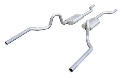 Pypes Performance Exhaust - Pypes SGA30R 2.5" Race Pro Dual Exhaust System w/o X-Pipe for 64-72 GM A-Body
