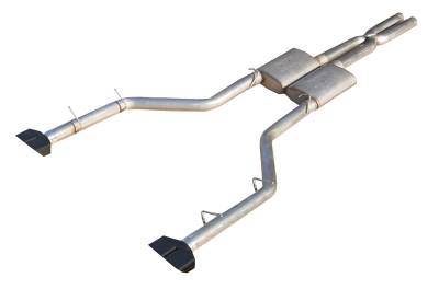 Pypes Performance Exhaust - Pypes SMC21SB Street-Pro Catback Exhaust System Black for 08-14 Challenger SRT8