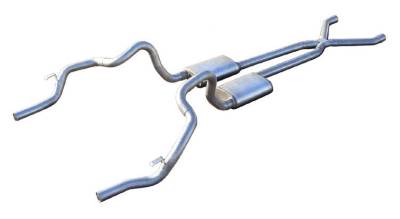 Pypes Performance Exhaust - Pypes SGF11 2.5" No Muffler Exhaust System w/X-Pipe for 70-74 Pontiac F-Body