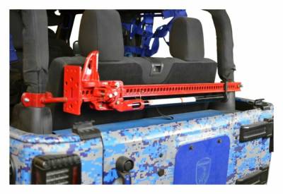 Steinjager - Steinjager High Lift Jack Roll Bar Mount Red Baron for Jeep JK 2DR J0047592