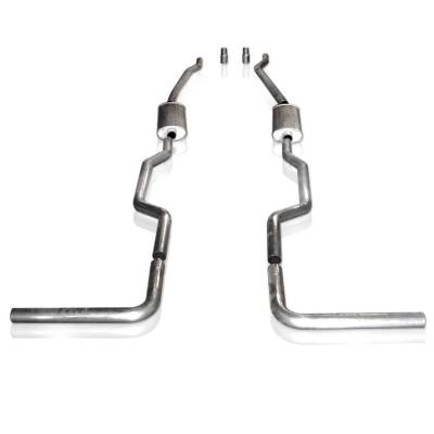Stainless Works - Stainless Works CT67725TS Exhaust 2.5" Turbo Muffler System for 67-87 Chevy/GMC
