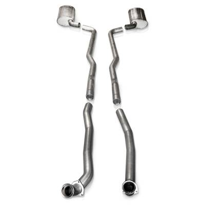 Stainless Works - Stainless Works V6414100S Catback Exhaust Dual Long Mufflers 64-67 Corvette AT