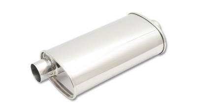 Vibrant Performance - Vibrant 1106 STREETPOWER Oval Muffler 2.5" Inlet/Outlet Offset-Center