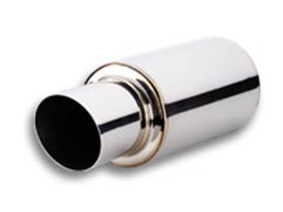 Vibrant Performance - Vibrant 1061 TPV TURBO Muffler 4" Round Angle Cut Tip 3" Inlet 17" Long