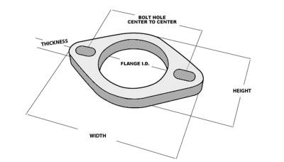 Vibrant Performance - Vibrant 1474S 2-Bolt Stainless Steel Flange 2.75" ID Single Flange