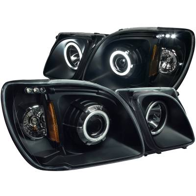 Anzo USA - Anzo USA 111170 Projector Headlight Set w/CCFL Halo Black for LX470