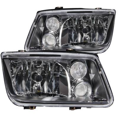 Anzo USA - Anzo USA 121169 Crystal Headlight Set w/Fog Lights Black for 99-05 VW Jetta