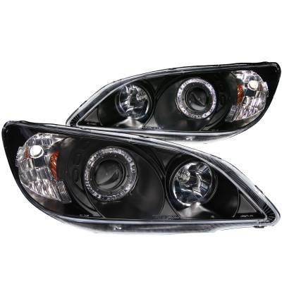 Anzo USA - Anzo USA 121059 Projector Headlight Set w/LED Halo Black for 04-05 Honda Civic