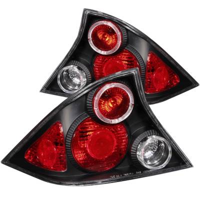 Anzo USA - Anzo USA 221046 Black Euro Clear Lens Taillight Set for 01-03 Honda Civic Coupe