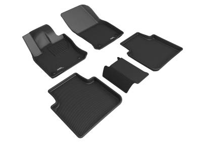 3D MAXpider - 3D MAXpider L1VW10601509 KAGU Floor Mat 18-24 Volkswagen Tiguan Kagu Black R1 R2