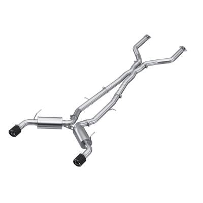 MBRP Exhaust - MBRP Exhaust S44003CF T304 3" Cat-Back Dual Rear Exit for 16-24 Infiniti Q50