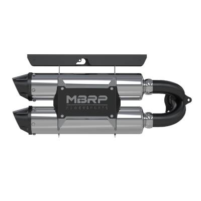 MBRP Exhaust - MBRP Exhaust AT-9518PT Perf Series Slip-On Exhaust for 16-21 RZR XP Turbo S