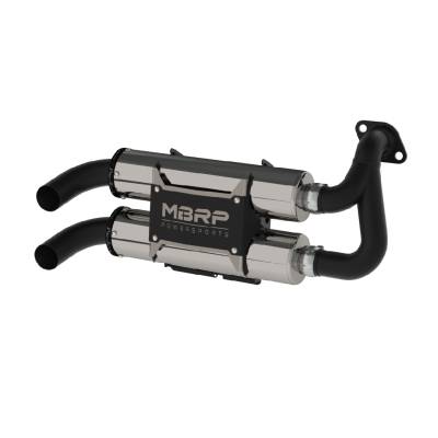 MBRP Exhaust - MBRP Exhaust AT-9519PT Perf Series Slip-On Exhaust for 16-26 Polaris RZR S 1000