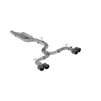 MBRP Exhaust - MBRP Exhaust S46033CF T304 3" Cat-Back Quad Split Rear Exit CF for 15-20 Audi S3