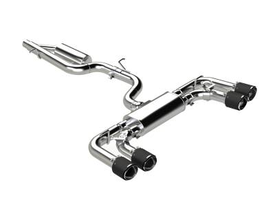 MBRP Exhaust - MBRP Exhaust S46133CF T304 3" Cat-Back Rear Exit CF w/Muffler for 22-26 Golf R