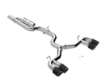 MBRP Exhaust - MBRP Exhaust S46123CF T304 3" Cat-Back Rear CF Tips w/o Muffler for 22-26 Golf R