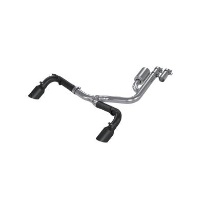 MBRP Exhaust - MBRP Exhaust S5207BLK Black 2.5" Resonator-Back Dual Exit 21-24 Bronco Sport