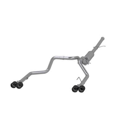 MBRP Exhaust - MBRP S50053CF T304 3" Cat-Back 2.5" Dual Exit w/Muffler 19-26 Silver/Sierra 1500