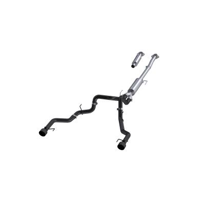MBRP Exhaust - MBRP S5268BLK AL 3" Cat-Back Dual Exit w/Muffler 21-26 F150 Tremor Crew Cab
