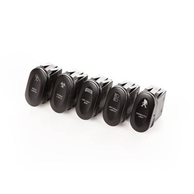 Rugged Ridge - Rugged Ridge 17235.12 Rocker Switch 2-Position Etched Set Of 5